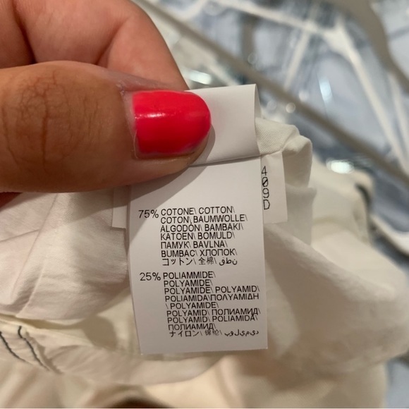 Brunello Cucinelli Dress Sleeveless Ribbon Trimmed Poplin Cotton in White - Picture 10 of 13